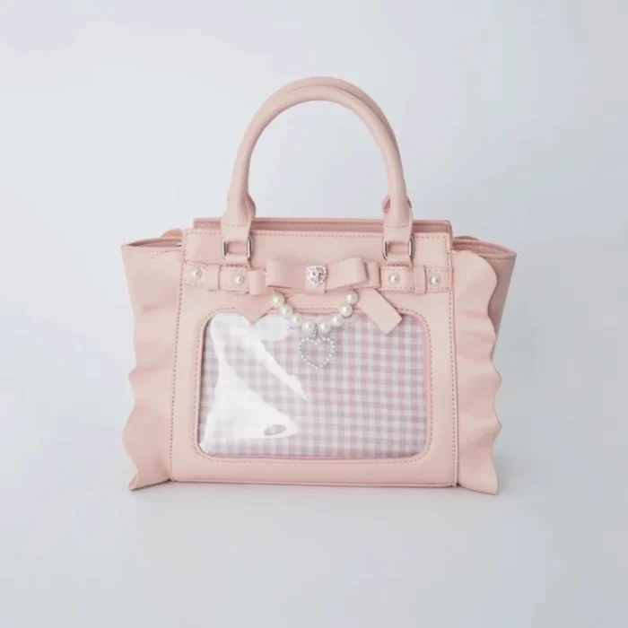 kf S5266b9762d8349be887b46fa60ecf6b0O Chic New Designed Ruffles Hand Bag for Women 2024 Japanese Solid PU Ita Bag All Match