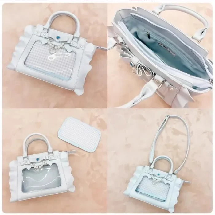 kf S7e430079517549aaa246b99072f1e492q Chic New Designed Ruffles Hand Bag for Women 2024 Japanese Solid PU Ita Bag All Match