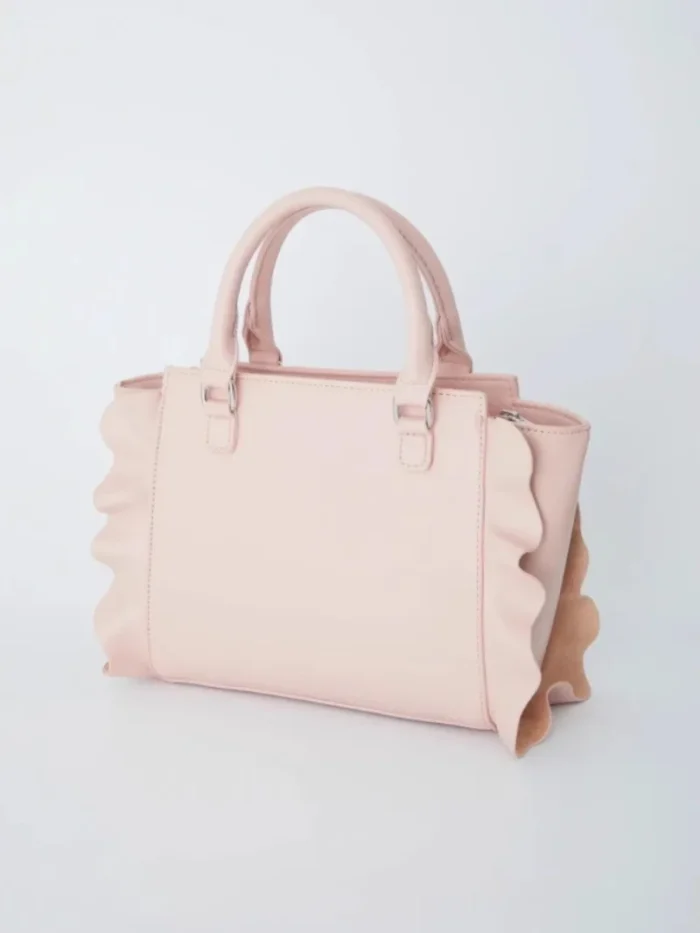 kf S9d45457fcd0d4cc986b5e2a6bddccd5ac Chic New Designed Ruffles Hand Bag for Women 2024 Japanese Solid PU Ita Bag All Match