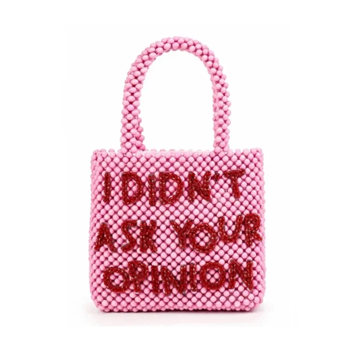 kf Sce9f1bfb4a294fd898c827b1639d2c3dg Designer Bead bag Pearl Bag Cute Brand Beaded Letter Totes Handbag Women Handmade Party Small Bucket