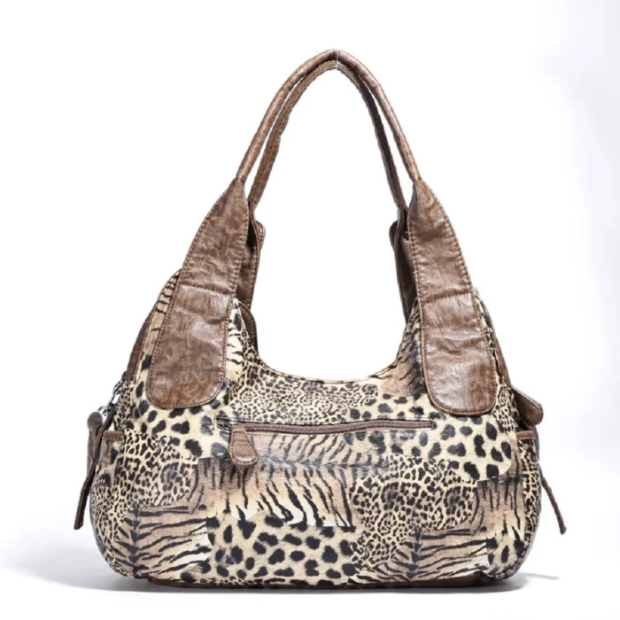 kf Ha1bfbd675fee42b6b0092e509125d99eS Angelkiss Women Handbags Leopard Bag Top handle Handbag Fashion Satchel Dumpling Pack Shoulder Bag Tote Bag