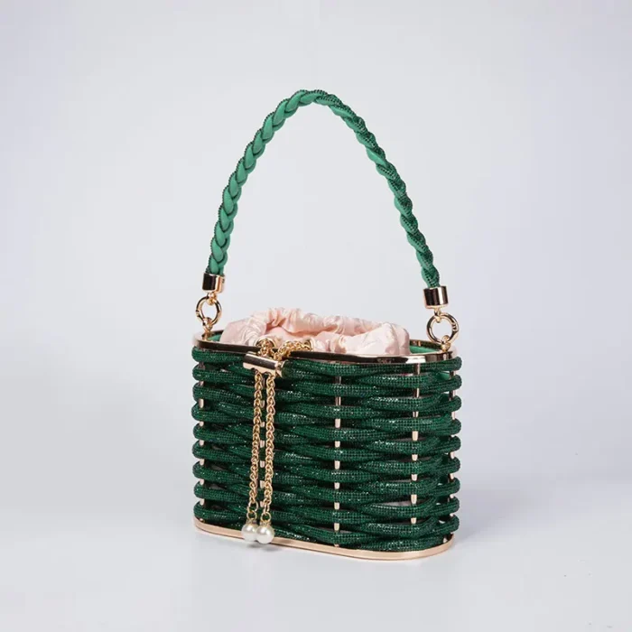 kf S04850a853279402a959481f08fd85623f Handbag Shoulder Glitter Pearl Wedding Party Clutch Purse Diamonds Shiny Beading Evening Bag Crossbody Rhinestone