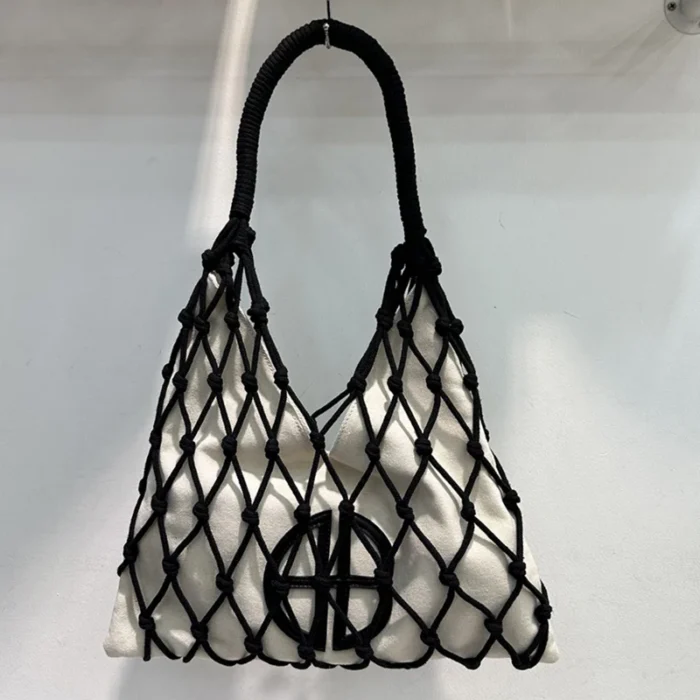 kf S3a1816006c714833af44349687a28cb3v Hollow Out Bucket Mesh Handmade Weave Bags For Women Luxury Designer Handbags Purses 2024 New In
