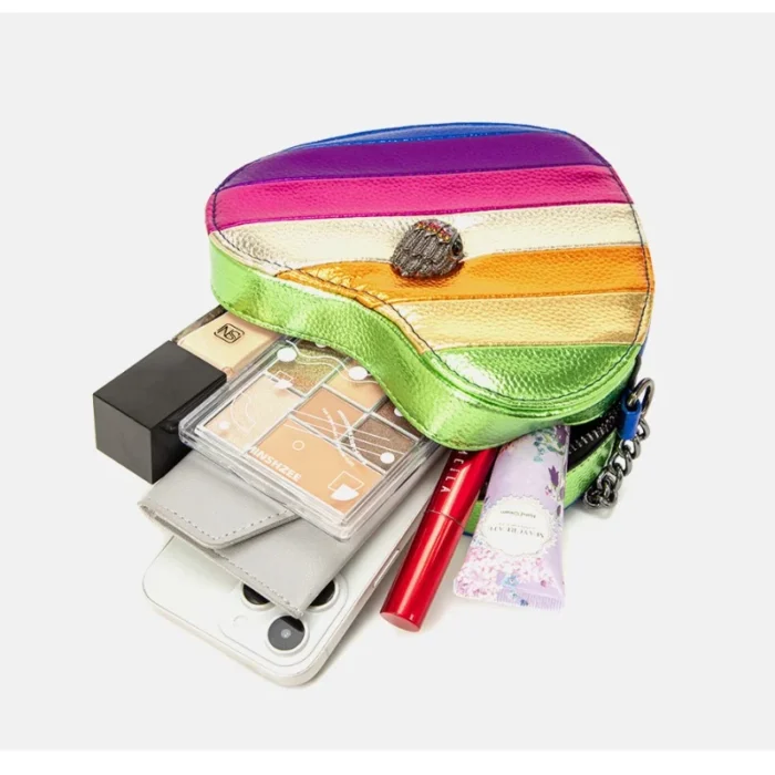 kf S3bccd09372f94b9caad4457ab25c9ce8K KURT GEIGER LONDON Eagle Head Shoulder Bag Contrast Rainbow Splice Crossbody Bag New Brand Designer Handbag