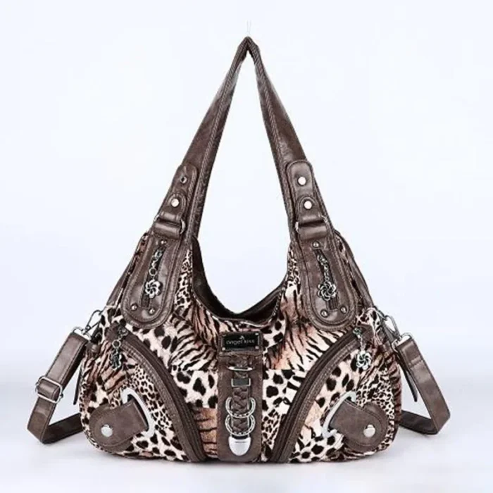 kf S70988bd5d17f457abeed3f88d6a251e4u Angelkiss Women Handbags Leopard Bag Top handle Handbag Fashion Satchel Dumpling Pack Shoulder Bag Tote Bag