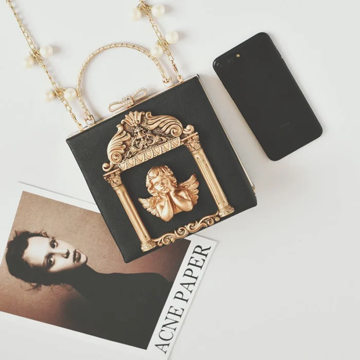kf S982d0f08debc497b86b8500e54b372401 Luxury Angel Female Handbags Fashion Pearl Women Bag Cross Body Brand Leather Women Shoulder Bag Ladies
