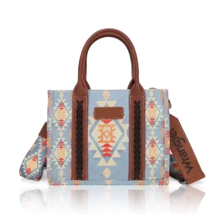 kf S9af4ee04edae4c6ea12c1efa2cccca60i Women Handbags Western Wallet Female Shoulder Bohemian Aztec Shoulder Bag Shopping Tote Bag Large Capacity Travel