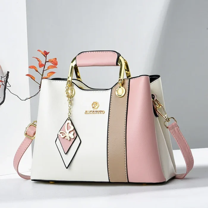 kf Sab104fd0c26e4bed8120fbb2fad6d2e5Y 2024 Spliced Leather Large Capacity Woman Handbag Designer Shoulder Bag Fashion Casual Tote Bag Luxury Designer