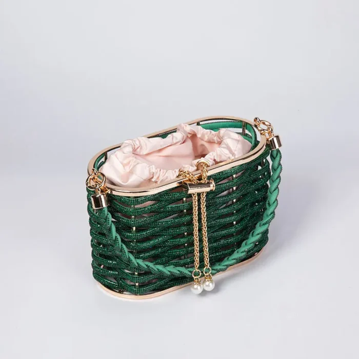 kf Sc424a2b2be1c4f4785ba82d894ea60b9D Handbag Shoulder Glitter Pearl Wedding Party Clutch Purse Diamonds Shiny Beading Evening Bag Crossbody Rhinestone