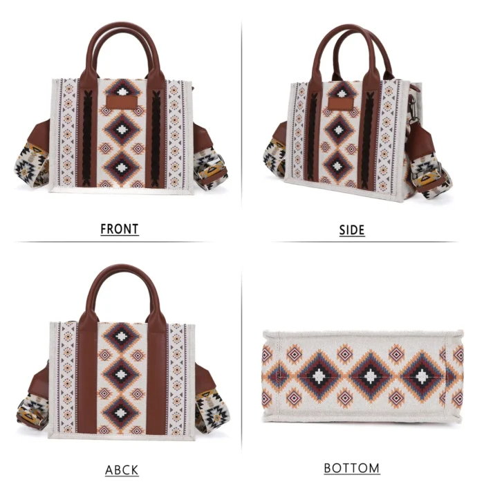 kf Sd91fbc52a4f44c8f9bc2edb2d512e3a79 Women Handbags Western Wallet Female Shoulder Bohemian Aztec Shoulder Bag Shopping Tote Bag Large Capacity Travel