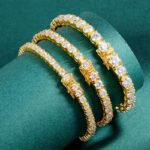 Aurstyle 18k Gold Plated Moissanite Tennis Bracelet