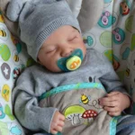Aurstyle 19-Inch Levi Reborn Baby Realistic Vinyl Body Doll for Children