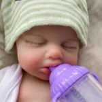Aurstyle Can Open mouth Reborn Doll Baby Full Body Soft Silicone Babe Doll Boy And Girl For Choose