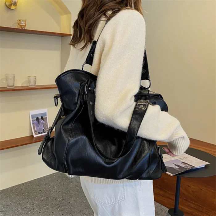 Aurstyle Large Capacity Black Shoulder Bags For Women Large Shopper Bag